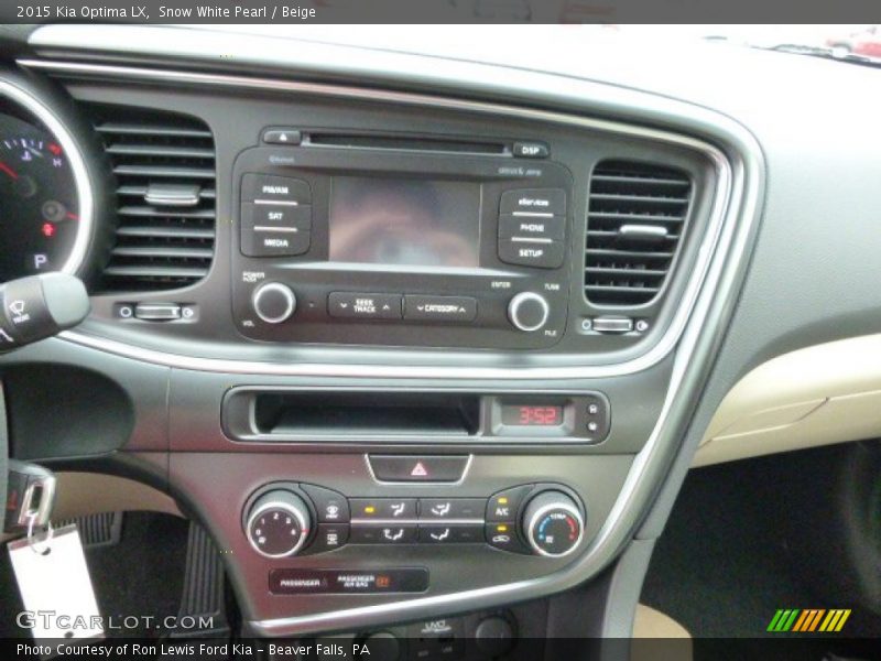 Controls of 2015 Optima LX