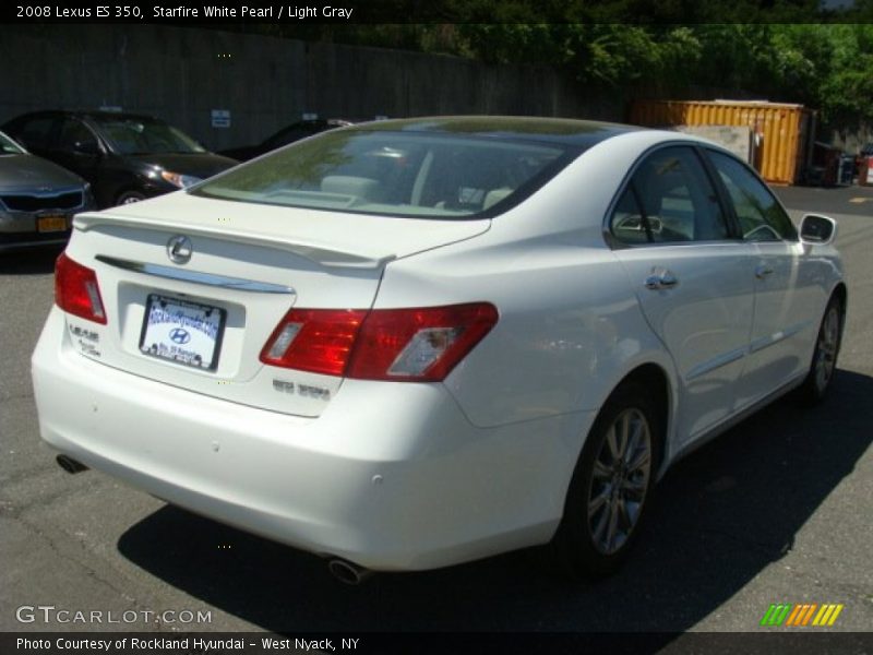 Starfire White Pearl / Light Gray 2008 Lexus ES 350