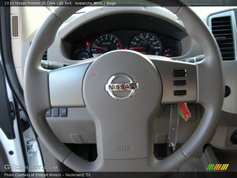 Avalanche White / Beige 2010 Nissan Frontier SE Crew Cab 4x4