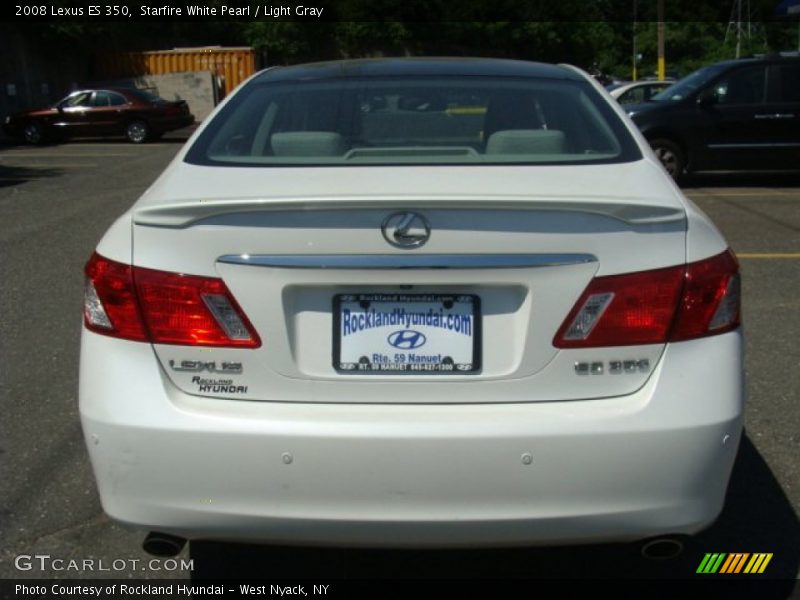 Starfire White Pearl / Light Gray 2008 Lexus ES 350