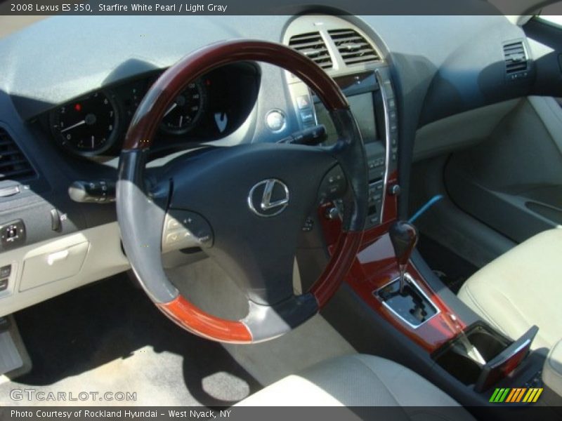 Starfire White Pearl / Light Gray 2008 Lexus ES 350
