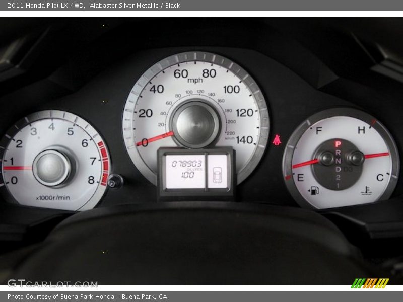 Alabaster Silver Metallic / Black 2011 Honda Pilot LX 4WD