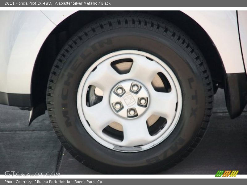 Alabaster Silver Metallic / Black 2011 Honda Pilot LX 4WD