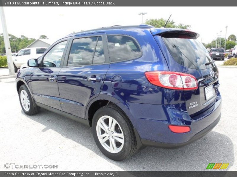 Indigo Blue Pearl / Cocoa Black 2010 Hyundai Santa Fe Limited