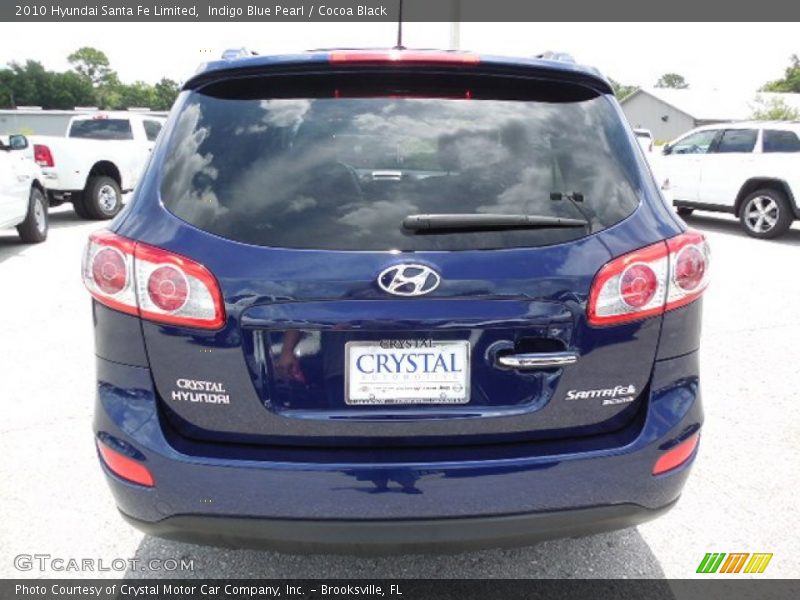 Indigo Blue Pearl / Cocoa Black 2010 Hyundai Santa Fe Limited