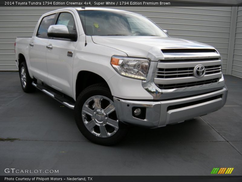 Super White / 1794 Edition Premium Brown 2014 Toyota Tundra 1794 Edition Crewmax 4x4