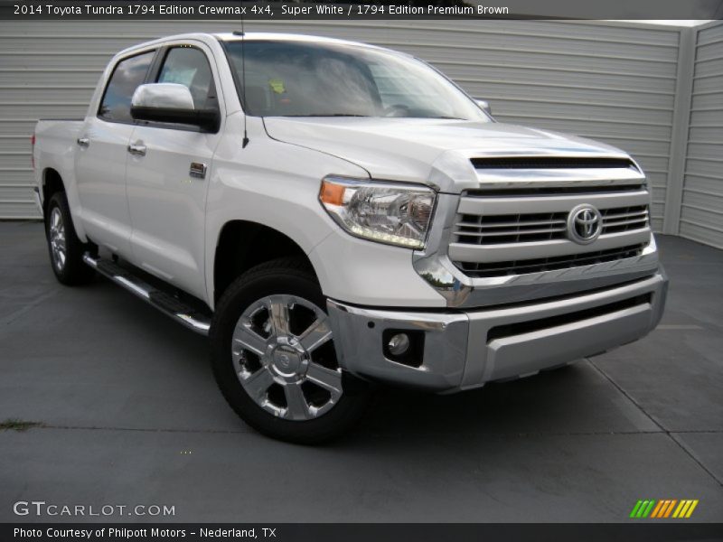 Super White / 1794 Edition Premium Brown 2014 Toyota Tundra 1794 Edition Crewmax 4x4