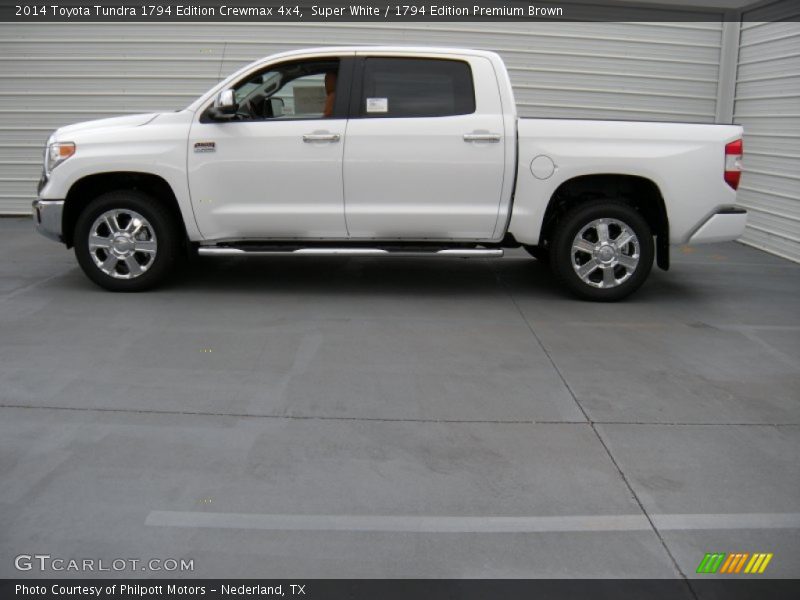 Super White / 1794 Edition Premium Brown 2014 Toyota Tundra 1794 Edition Crewmax 4x4