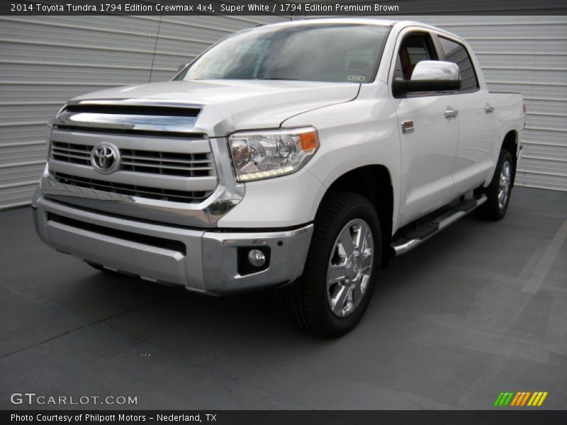 Super White / 1794 Edition Premium Brown 2014 Toyota Tundra 1794 Edition Crewmax 4x4