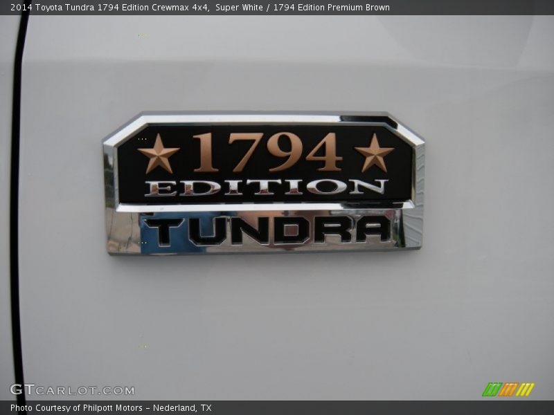 Super White / 1794 Edition Premium Brown 2014 Toyota Tundra 1794 Edition Crewmax 4x4