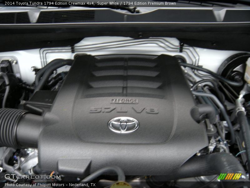 Super White / 1794 Edition Premium Brown 2014 Toyota Tundra 1794 Edition Crewmax 4x4