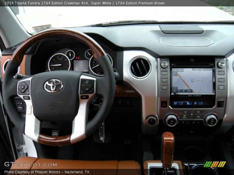 Super White / 1794 Edition Premium Brown 2014 Toyota Tundra 1794 Edition Crewmax 4x4