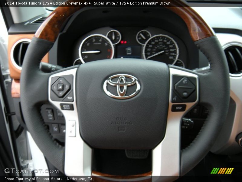 Super White / 1794 Edition Premium Brown 2014 Toyota Tundra 1794 Edition Crewmax 4x4