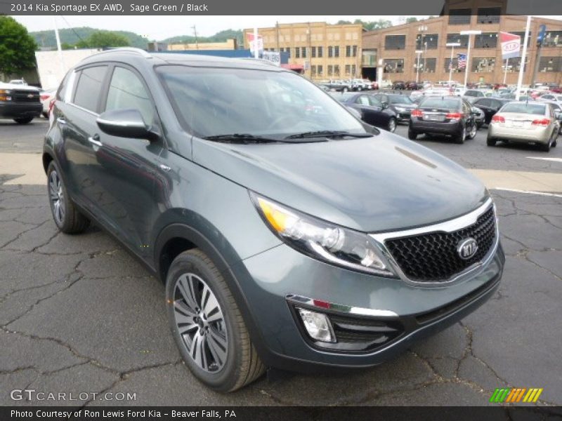 Sage Green / Black 2014 Kia Sportage EX AWD