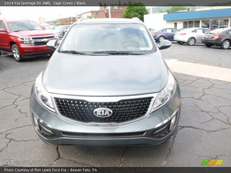 Sage Green / Black 2014 Kia Sportage EX AWD