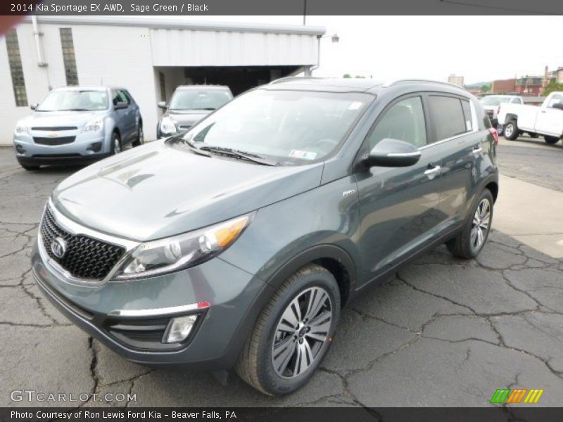 Sage Green / Black 2014 Kia Sportage EX AWD