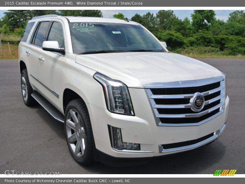 White Diamond Tricoat / Shale/Cocoa 2015 Cadillac Escalade Premium 4WD