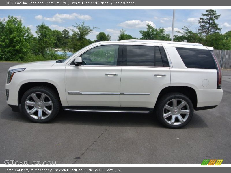White Diamond Tricoat / Shale/Cocoa 2015 Cadillac Escalade Premium 4WD