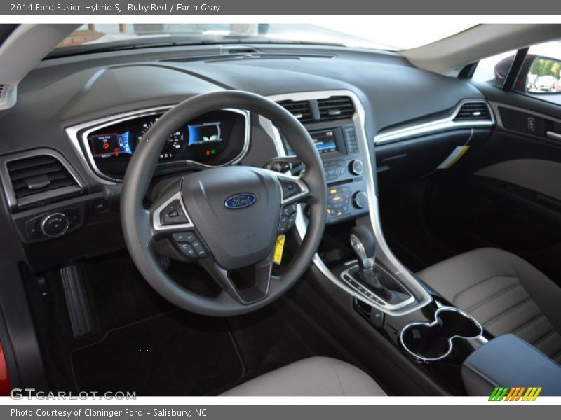 Ruby Red / Earth Gray 2014 Ford Fusion Hybrid S