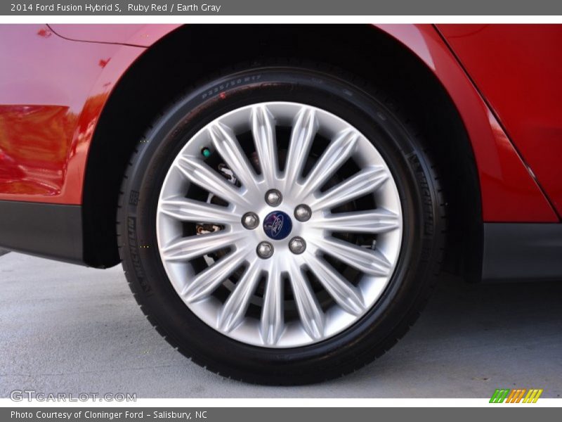 Ruby Red / Earth Gray 2014 Ford Fusion Hybrid S