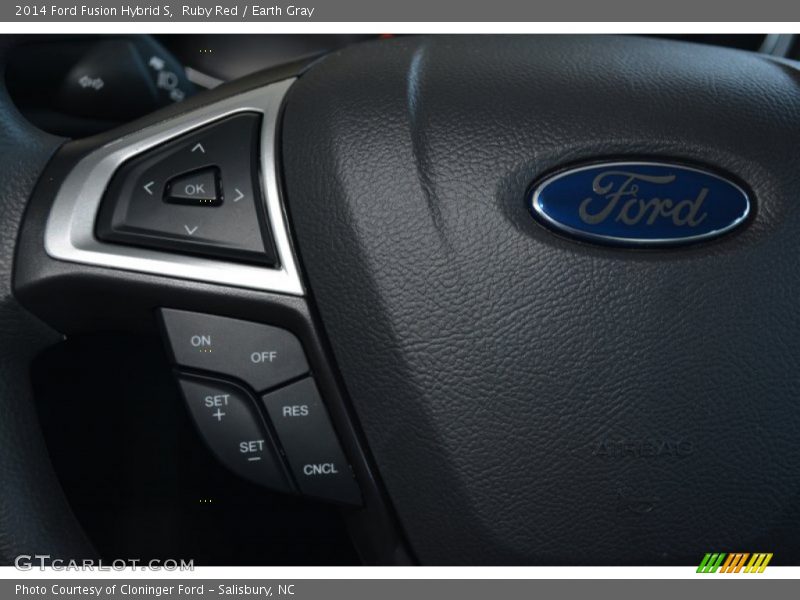 Ruby Red / Earth Gray 2014 Ford Fusion Hybrid S