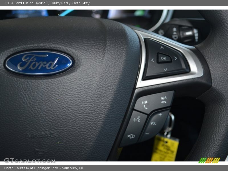 Ruby Red / Earth Gray 2014 Ford Fusion Hybrid S
