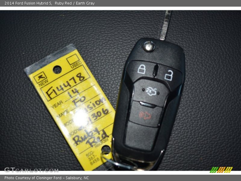 Ruby Red / Earth Gray 2014 Ford Fusion Hybrid S
