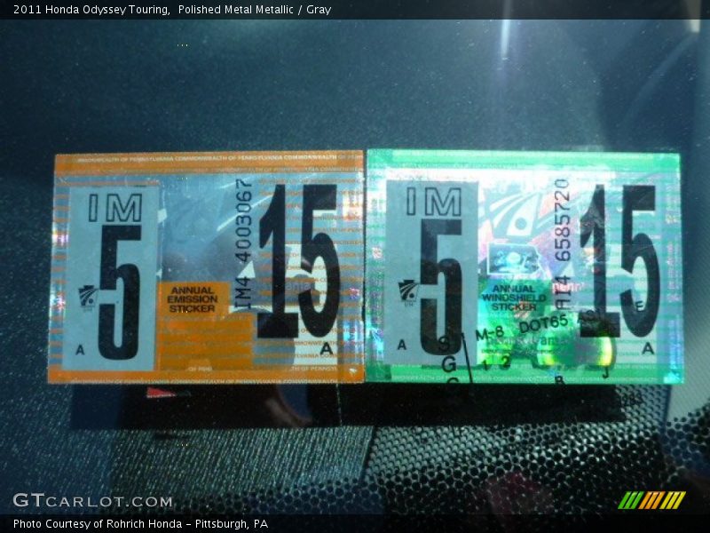 Polished Metal Metallic / Gray 2011 Honda Odyssey Touring