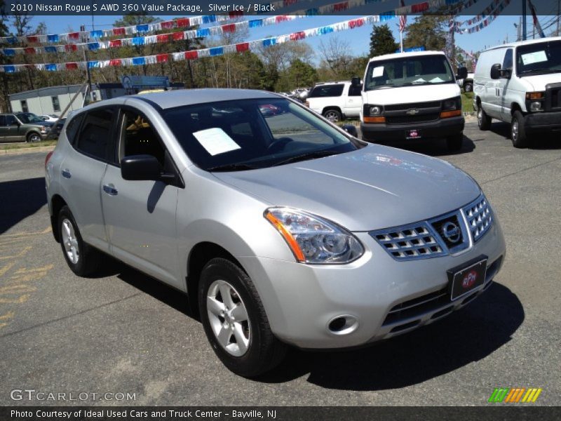 Silver Ice / Black 2010 Nissan Rogue S AWD 360 Value Package