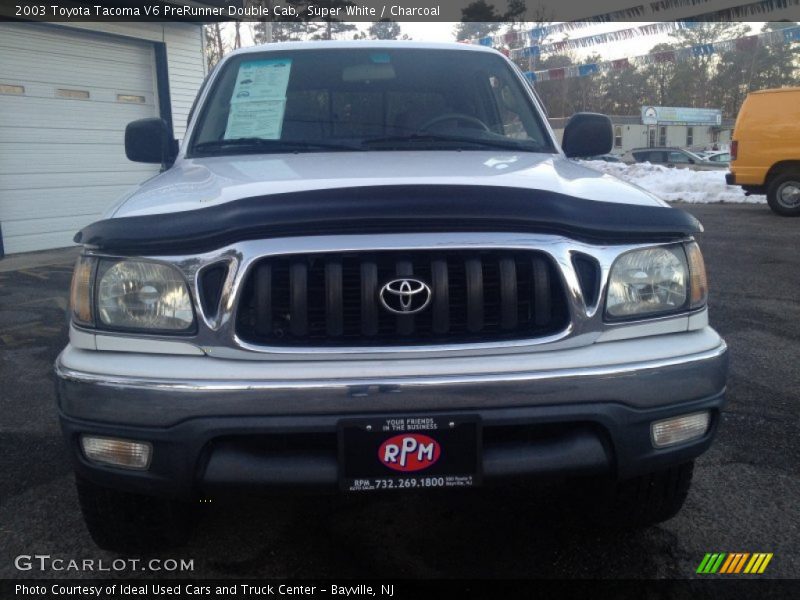 Super White / Charcoal 2003 Toyota Tacoma V6 PreRunner Double Cab