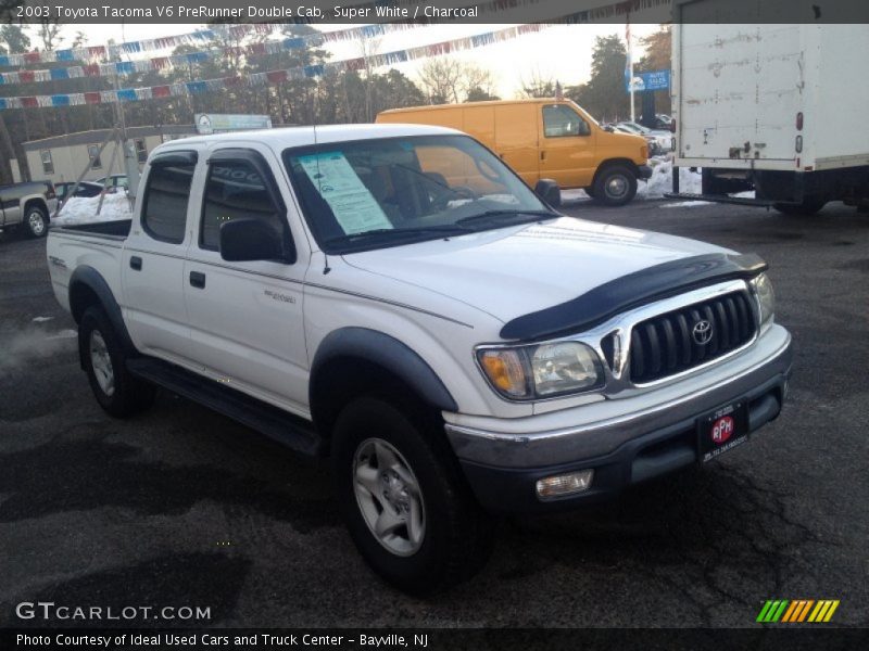 Super White / Charcoal 2003 Toyota Tacoma V6 PreRunner Double Cab