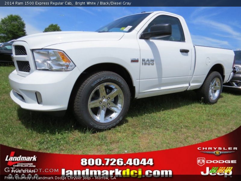 Bright White / Black/Diesel Gray 2014 Ram 1500 Express Regular Cab