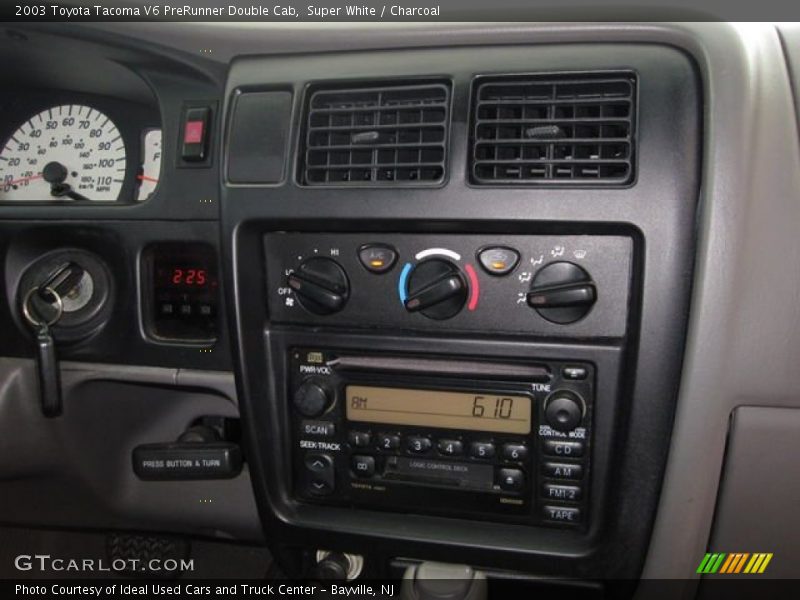 Super White / Charcoal 2003 Toyota Tacoma V6 PreRunner Double Cab