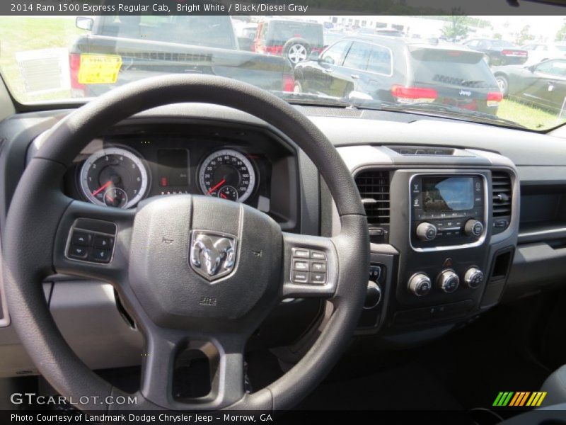 Bright White / Black/Diesel Gray 2014 Ram 1500 Express Regular Cab