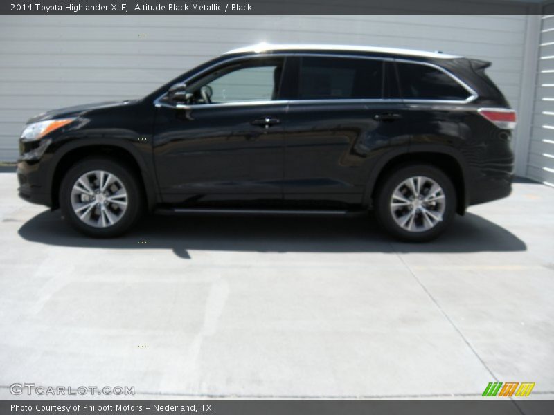Attitude Black Metallic / Black 2014 Toyota Highlander XLE