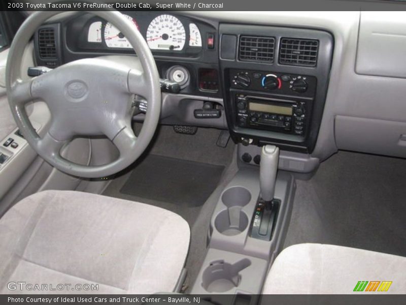 Super White / Charcoal 2003 Toyota Tacoma V6 PreRunner Double Cab