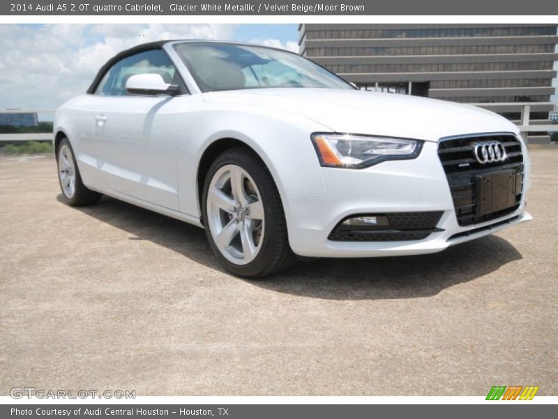 Glacier White Metallic / Velvet Beige/Moor Brown 2014 Audi A5 2.0T quattro Cabriolet