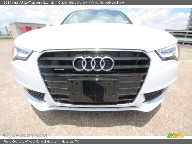 Glacier White Metallic / Velvet Beige/Moor Brown 2014 Audi A5 2.0T quattro Cabriolet