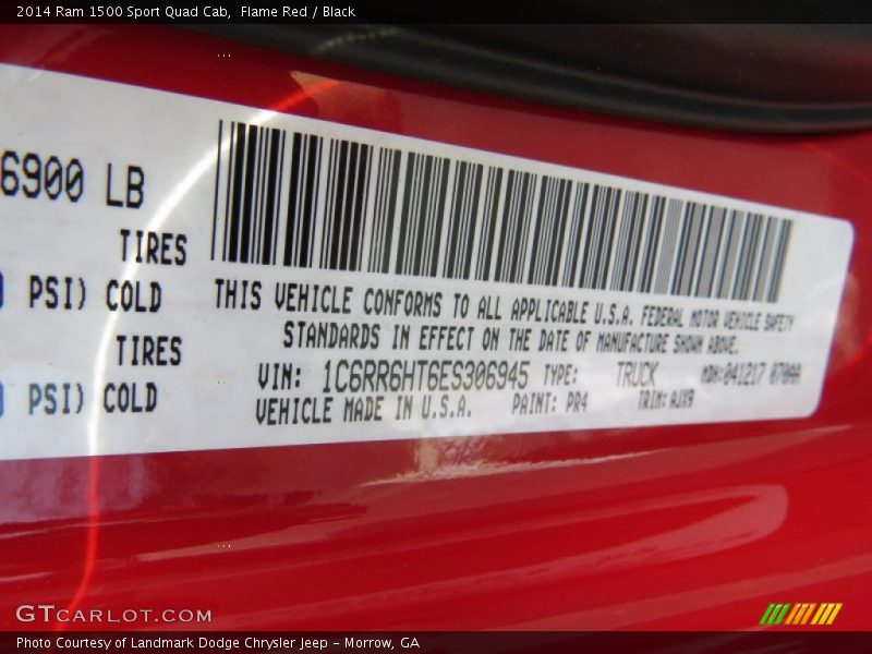 Flame Red / Black 2014 Ram 1500 Sport Quad Cab