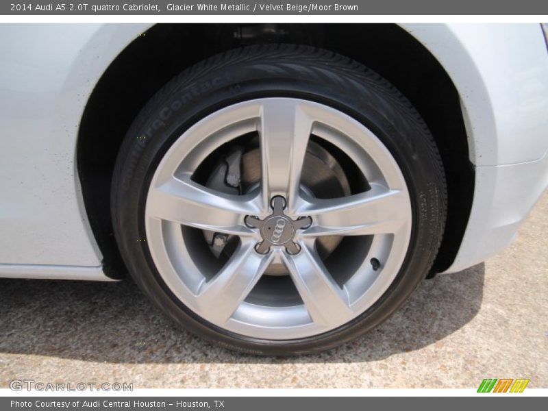 Glacier White Metallic / Velvet Beige/Moor Brown 2014 Audi A5 2.0T quattro Cabriolet