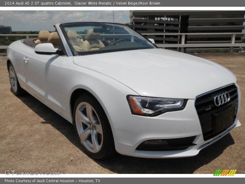 Glacier White Metallic / Velvet Beige/Moor Brown 2014 Audi A5 2.0T quattro Cabriolet