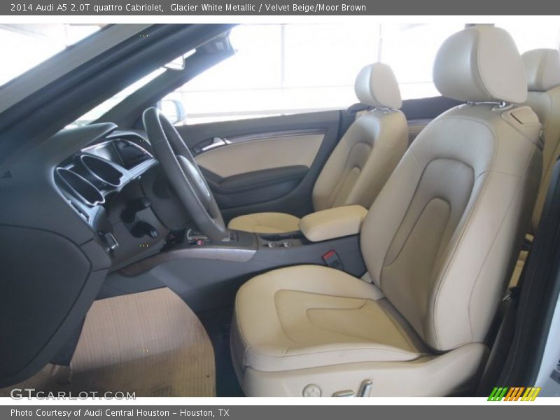 Glacier White Metallic / Velvet Beige/Moor Brown 2014 Audi A5 2.0T quattro Cabriolet