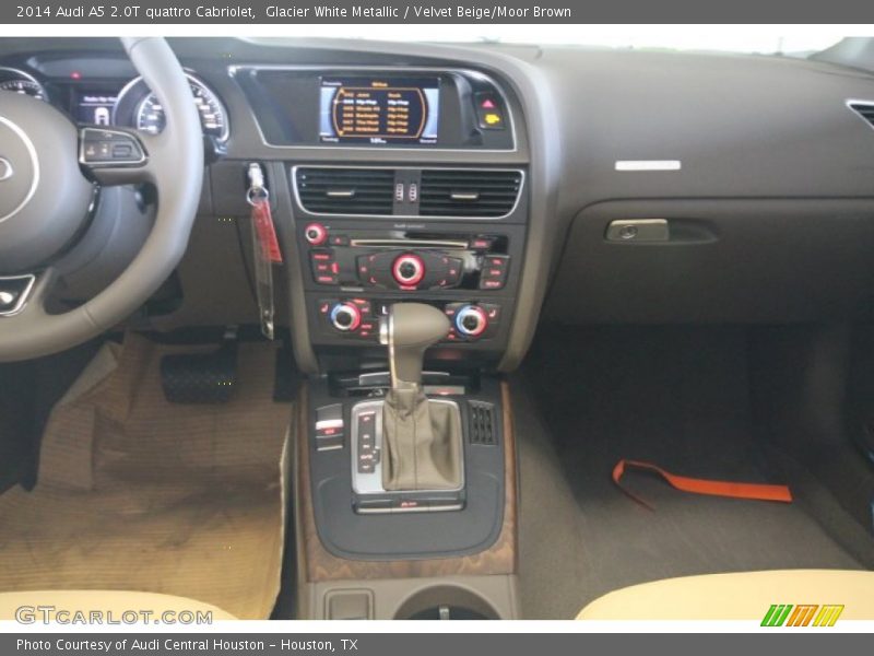 Glacier White Metallic / Velvet Beige/Moor Brown 2014 Audi A5 2.0T quattro Cabriolet