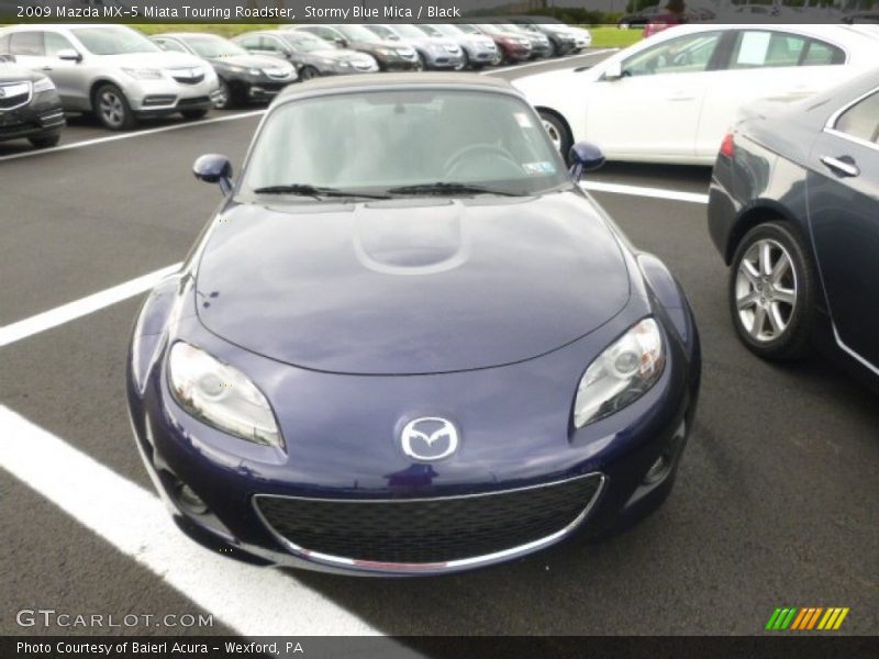 Stormy Blue Mica / Black 2009 Mazda MX-5 Miata Touring Roadster
