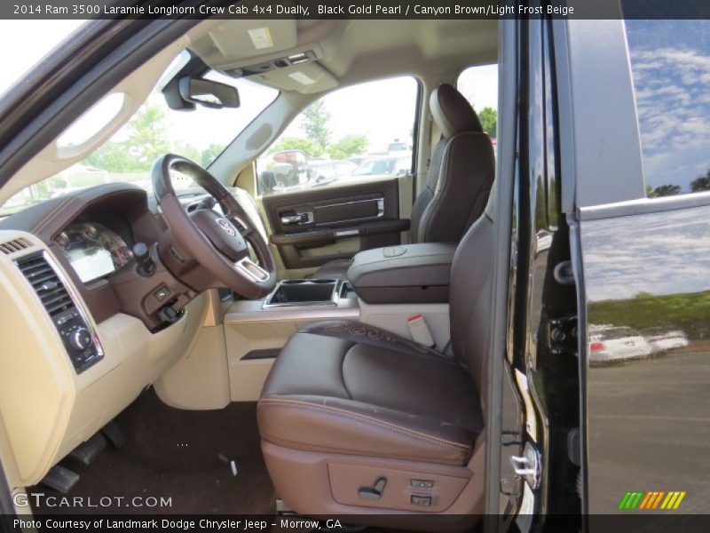 Front Seat of 2014 3500 Laramie Longhorn Crew Cab 4x4 Dually