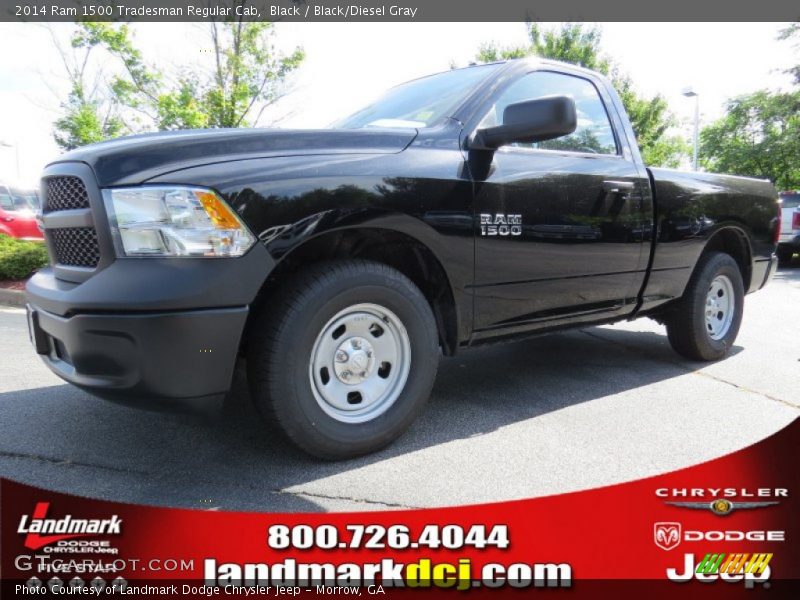 Black / Black/Diesel Gray 2014 Ram 1500 Tradesman Regular Cab