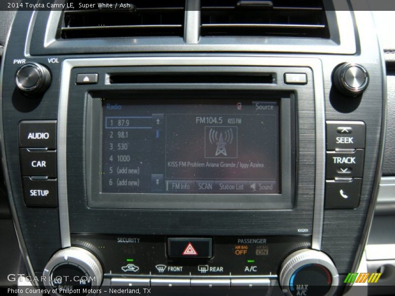 Super White / Ash 2014 Toyota Camry LE
