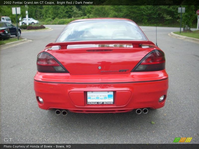 Bright Red / Dark Pewter 2002 Pontiac Grand Am GT Coupe