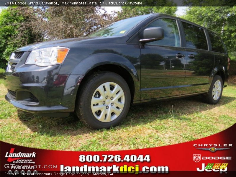 Maximum Steel Metallic / Black/Light Graystone 2014 Dodge Grand Caravan SE