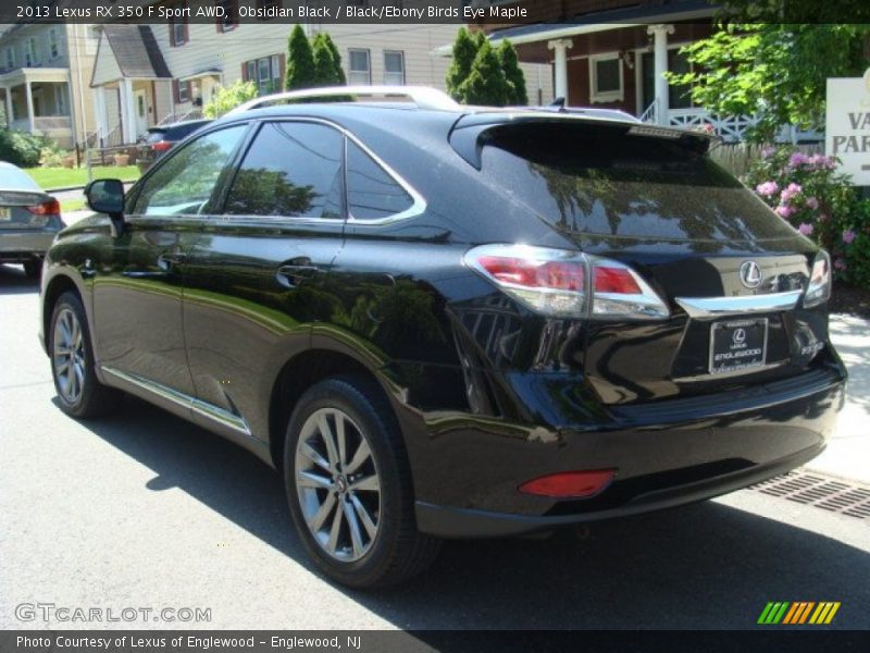 Obsidian Black / Black/Ebony Birds Eye Maple 2013 Lexus RX 350 F Sport AWD